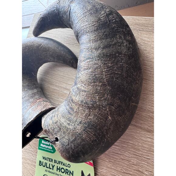 Rozie's Naturals Water Buffalo Bully Horn Dog Chew Toy - All Natural - NEW - Picture 6 of 6
